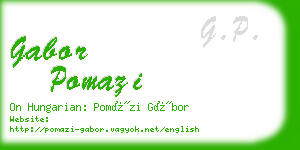 gabor pomazi business card
